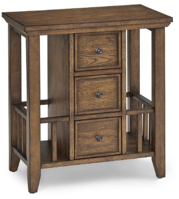 Null Furniture 6618 Brown Magazine Storage End Table-0