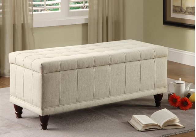 Homelegance® Afton Cream Lift-Top Storage Bench-1