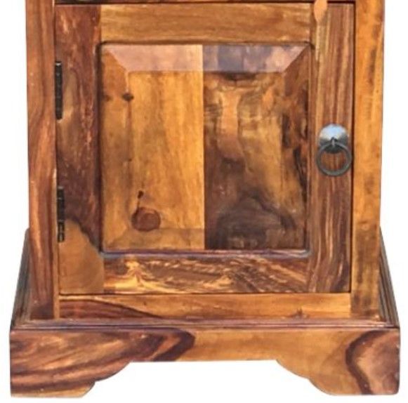 Jaipur Furniture Ganga Brown Left Handle Bedside Table-1