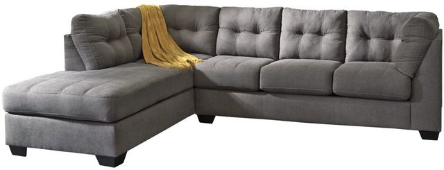 Benchcraft® Maier 2-Piece Charcoal Left-Arm Facing Full Sofa Sleeper Sectional and Chaise-2