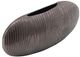 A & B Home Mettalic Wenge Aluminum Timber Oval Disc Vase-1