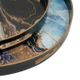A & B Home 2-Piece Multi-Colored Faux Marble Round Tray Set-4