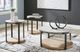 Signature Design by Ashley® Darthurst 3-Piece Gray Occational Table with Light Brown Base Set-2