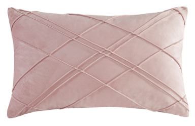 Olliix by CosmoLiving Naomi Blush 12" x 20" Pleated Velvet Decorative Pillow-0