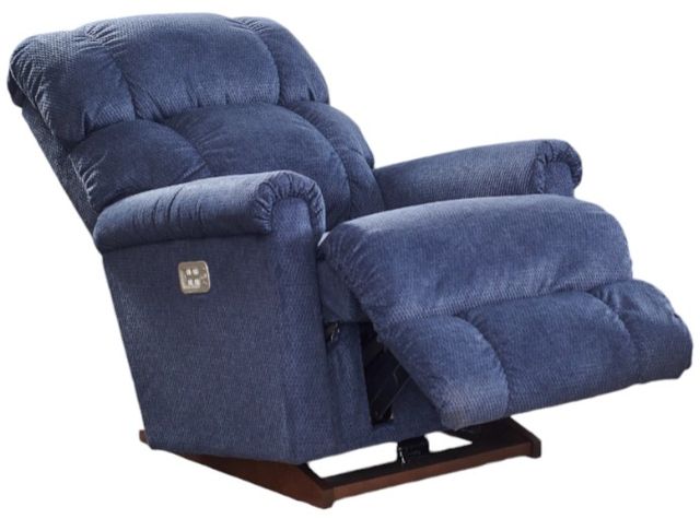 La-Z-Boy® Pinnacle Navy Power Rocking Recliner with Headrest and Lumbar-2