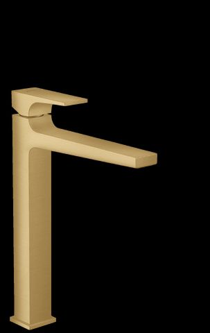 Hansgrohe Metropol Brushed Gold Optic 10" Single-Hole Faucet with Lever Handle without Pop-up Drain-0