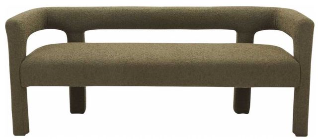 Meridian Furniture Athena Olive Upholstered Bench-1