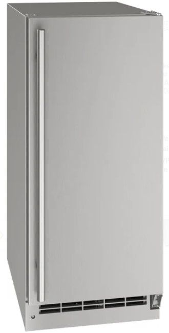 U-Line® Stainless Steel 15" Outdoor Freestanding/Built-In Ice Maker-0