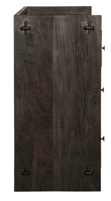 Home Trends & Design Rio 6-Drawer Black/Brown/Green/White Dresser-3