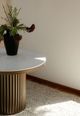 Moe's Home Collection Tower Antique Brass/White Dining Table-3