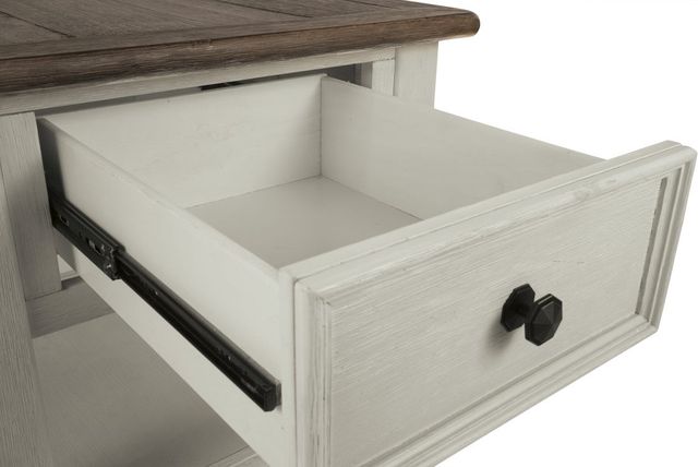Signature Design by Ashley® Bolanburg Weathered Oak Rectangular End Table with Antique White Base -5