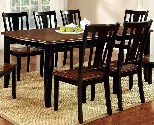 Furniture of America® Dover 7-Piece Black Cherry Dining Table Set-0