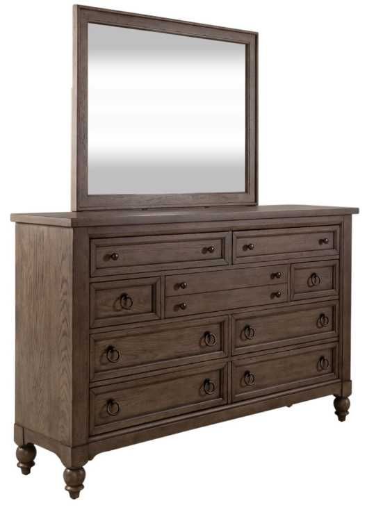 Liberty Furniture Americana Farmhouse 4-Piece Beige/Dusty Taupe King Sleigh Bedroom Set-3