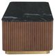 Fairfield® Dimitri Kafe Rectangular Cocktail Table with Black Galaxy Marble Top-3