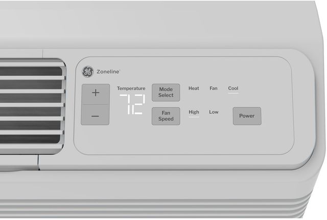 GE Zoneline® 12,000 BTU Grey White Fixed Speed Heat Pump with ICR-4