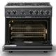 Viking® 7 Series 36" Cast Black Pro Style Liquid Propane Gas Range-1