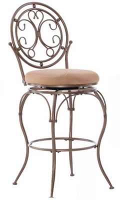 Powell® Big & Tall Beige/Bronze Bar Stool