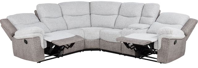 Powell® Withers 3-Piece Tan Manual Reclining Curved Sectional-1