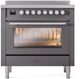 Ilve® Professional Plus II 36" Graphite Matte Pro Style Induction Range-2