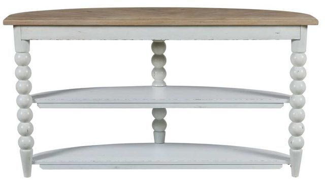 Liberty Furniture Turnberry Park Toasted Oat Sofa Table with Washed White Base-4