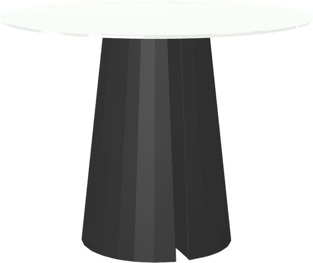 Amisco Customizable Gemma 48" Round Counter Height Pub Table with 0.5" White Glass Top-0