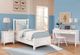 Vaughan-Bassett Bonanza Gray/White Twin Upholstered Panel Storage Bed-1
