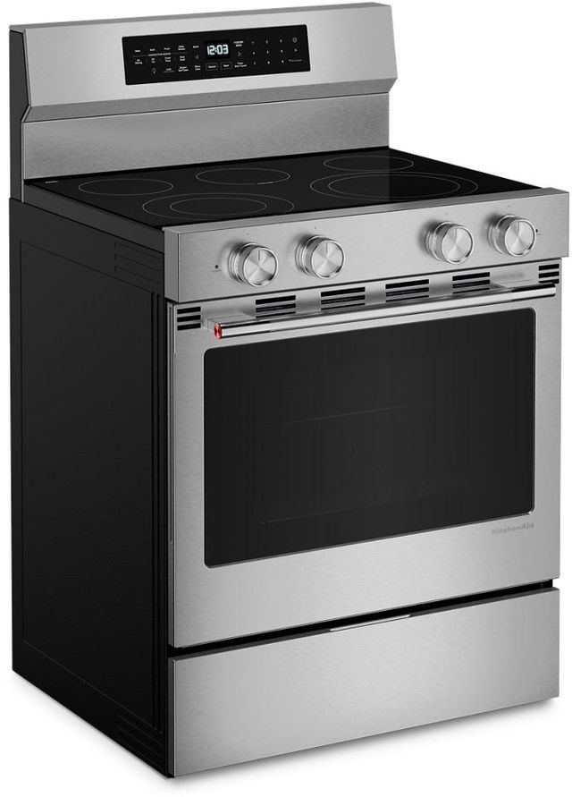KitchenAid® 30" FingerPrint Resistant Stainless Steel Freestanding Electric Range-3