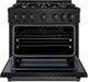 ZLINE Select 36" Black Stainless Steel Pro Style Gas Range-1