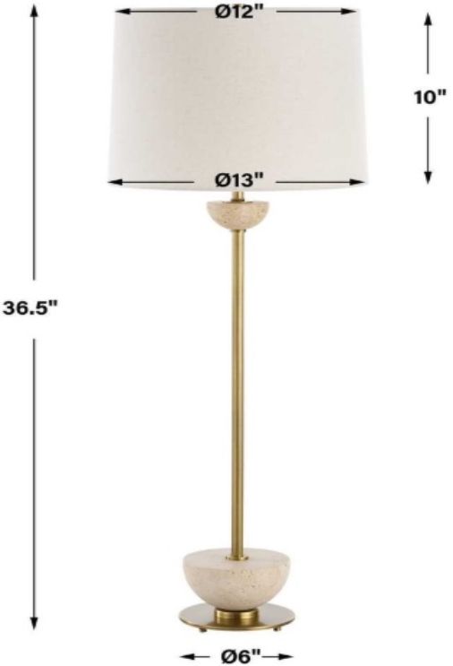 Uttermost® Hemispher Brass Buffet Lamp-3