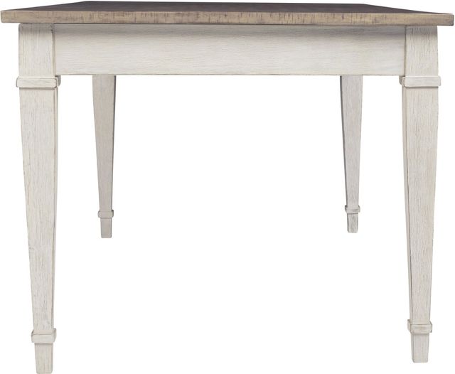 Signature Design by Ashley® Skempton Light Brown Dining Table with White Tapper Legs-2