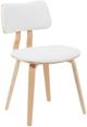 Armen Living Jaguar Oak/White Dining Chair-0