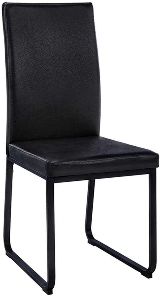 Monarch Specialties Inc. 2-Piece Black Side Chair Set with Black Metal Bases-0