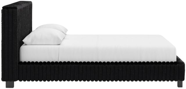 Signature Design by Ashley® Zuraleus Black Queen Upholstered Panel Bed-3