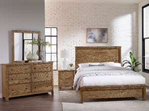 Vaughan-Bassett Fundamentals Natural King Panel Bed-1