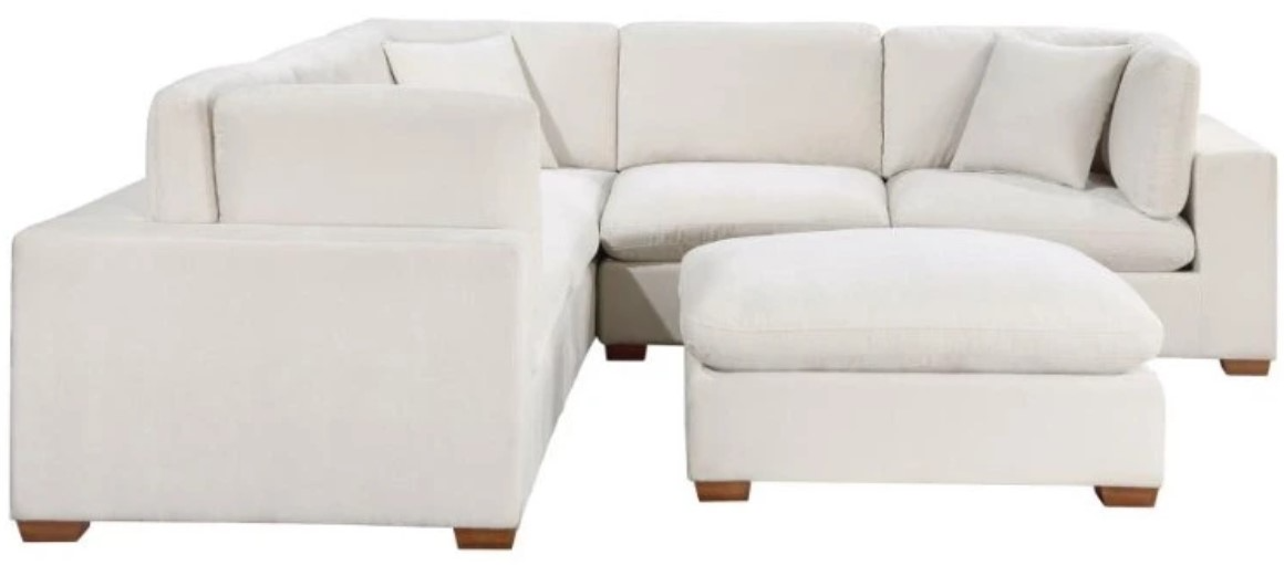 Coaster® Lakeview 5-Piece Ivory Upholstered Modular Sectional Sofa