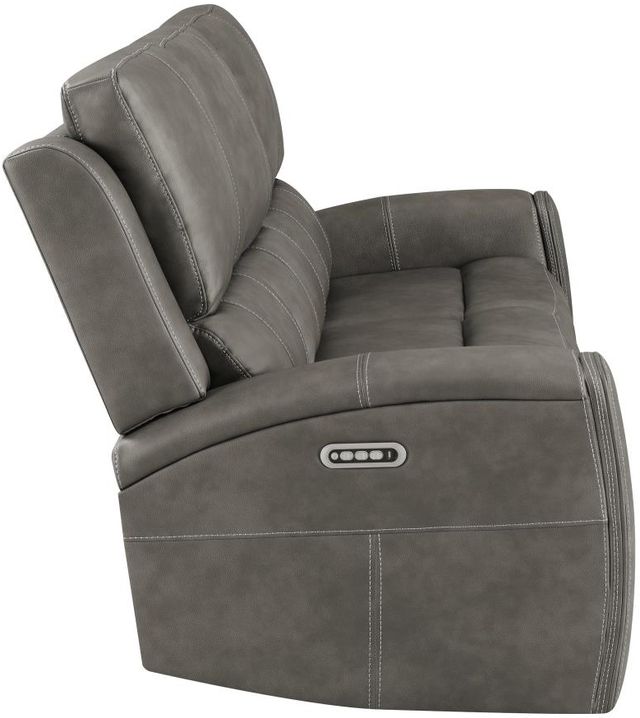 Coaster® Brickston Charcoal Power Reclining Sofa with Power Headrest and Lumbar-3