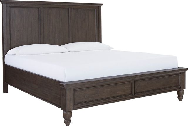 aspenhome® Cambridge Cracked Pepper California King Panel Bed-0