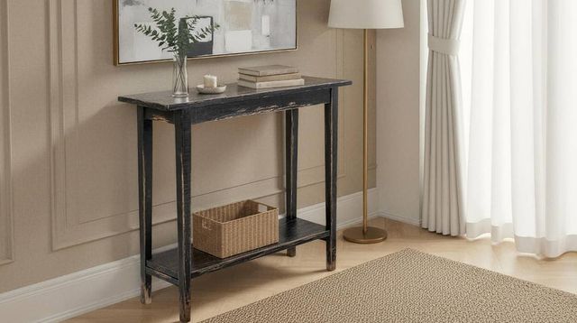 Nest Home Collections Rita Antique Black Small Console Table-1