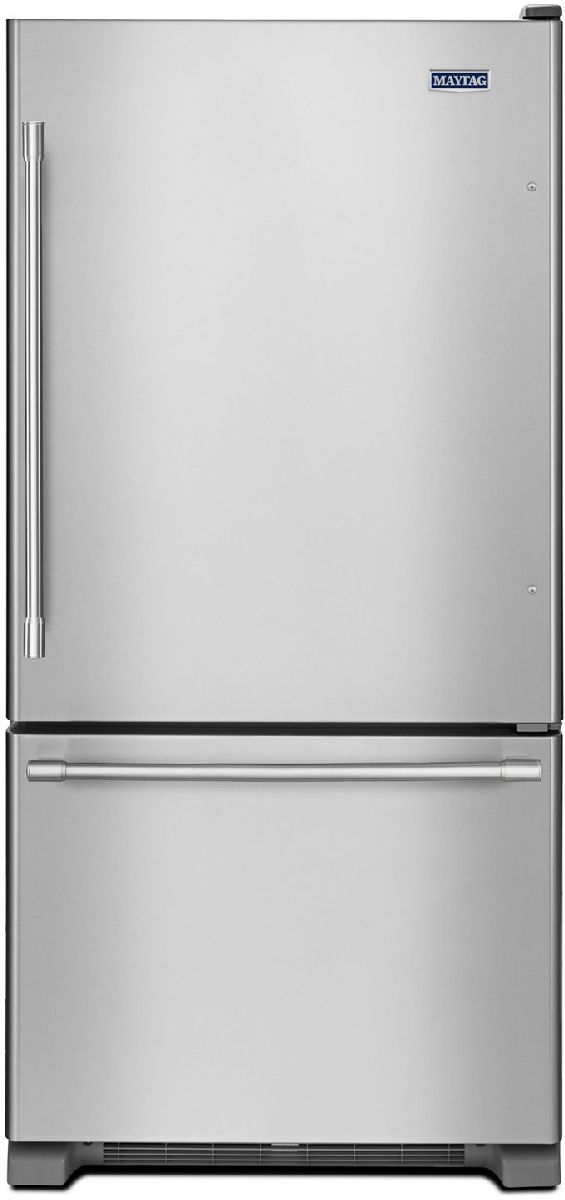 Maytag® 30" 18.7 Cu. Ft. Fingerprint Resistant Stainless Steel Bottom Freezer Refrigerator-0