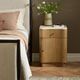 Four Hands Boa Cream Marble/Sandy Mindi Veneer Nightstand-1