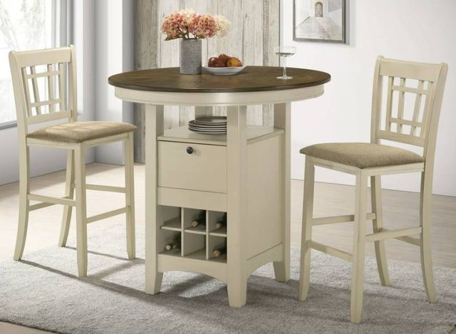 Intercon Mission Casuals French Oak/Rustic White Barstool-1