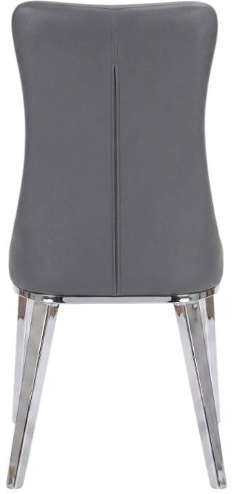 Cramco Leah Charcoal/Chrome Dining Side Chair-3
