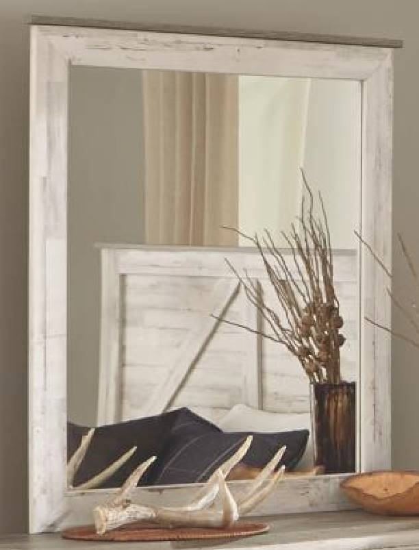 White Rustic Chair 2024 Mirror