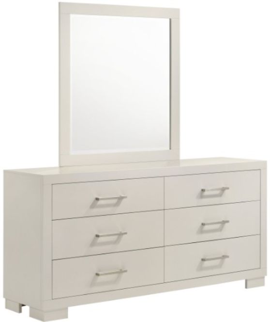Coaster® Jessica Snow White Dresser and Mirror-0