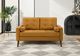 Monarch Specialties Inc. Orange 58" Loveseat with 2 Pillows-1
