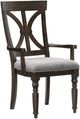 Mazin Furniture Cardano Driftwood Charcoal Arm Chair-0
