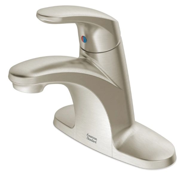 American Standard Colony® PRO Brushed Nickel 4" Centerset Single-Handle Bathroom Faucet Less Drain with Lever Handle-3