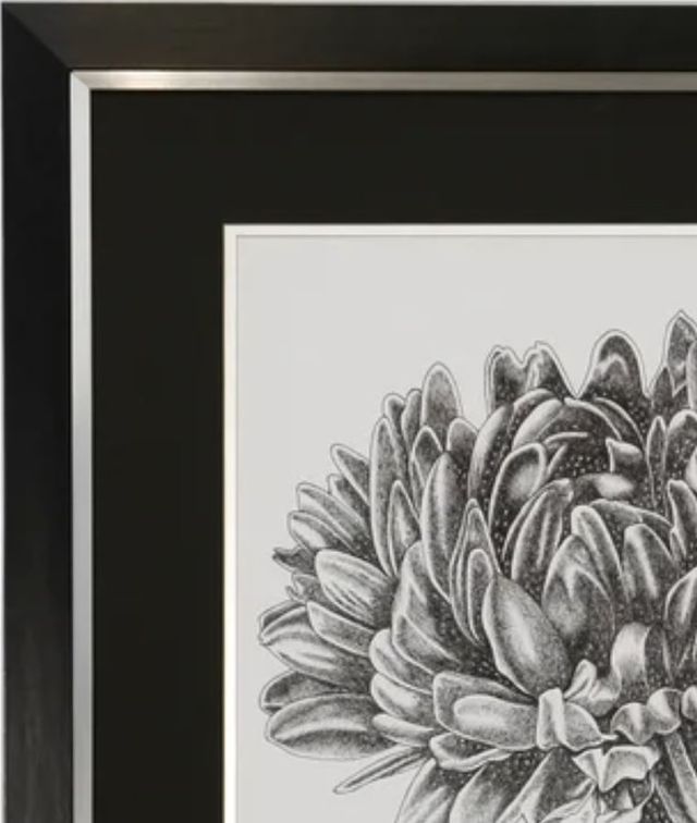 Stylecraft Black/Light Gray/White Framed Print-1