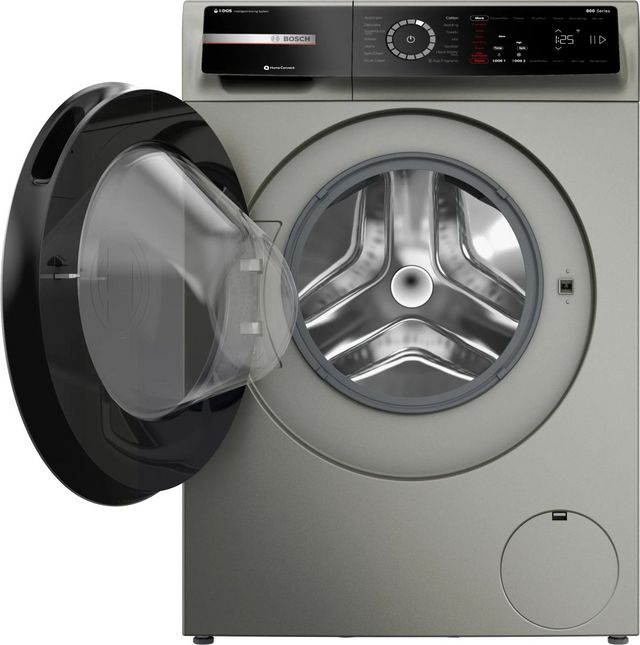 Bosch 800 Series 24" Pearl Steel Front Load Washer -3