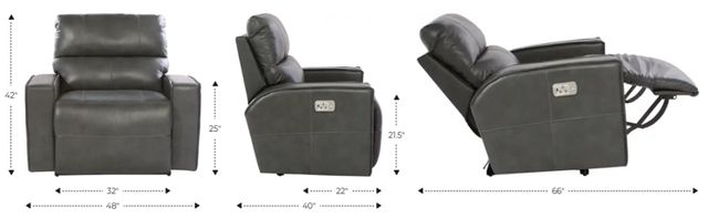 La-Z-Boy® Maddox Buff Power Reclining Chair and a Half with Headrest-2